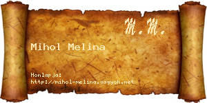 Mihol Melina névjegykártya